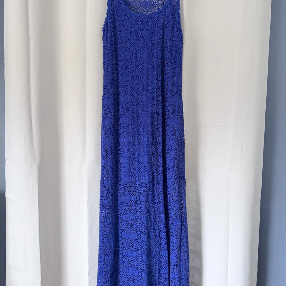 Tommy Bahama Royal Blue Lace Maxi Dress